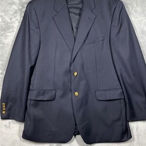 Classic Men's Navy Blazer with Gold Buttons